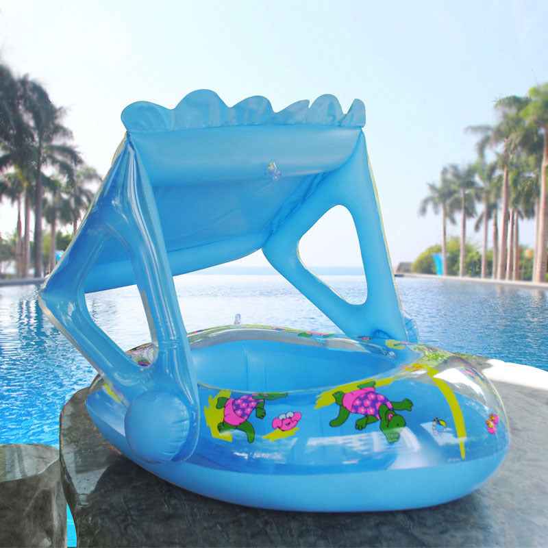 Hot Selling Sitting Ring Sunscreen Water Toys Inflatable Dinosaur Canoe