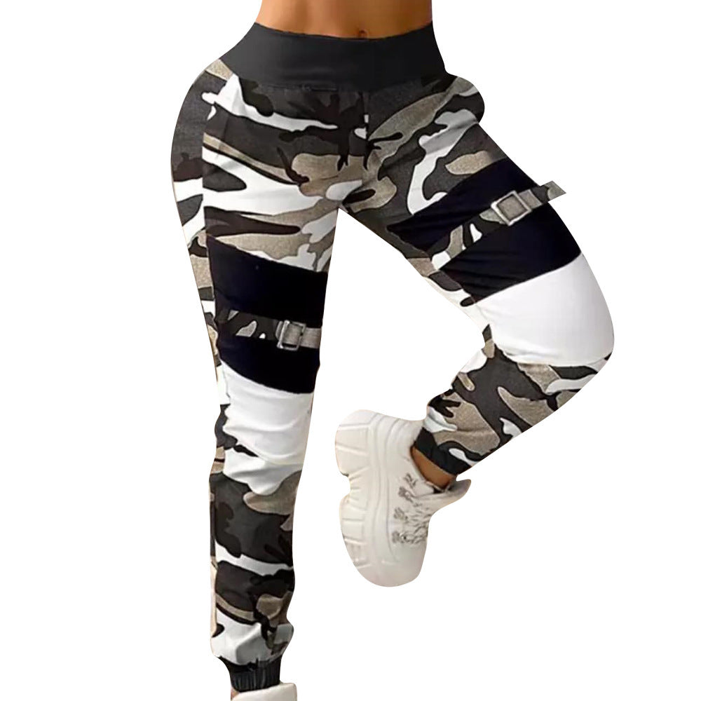 Fashionable camouflage printed casual pants