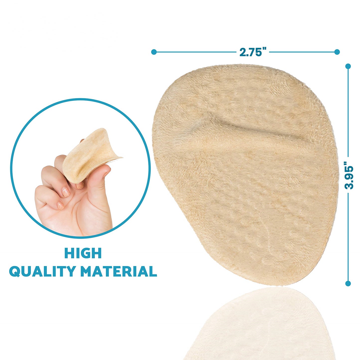 Absorbing Shock-Absorbing Foot Half Size Pad Pu Invisible Bow Pad Anti-Wear And Non-Slip Forefoot Pad