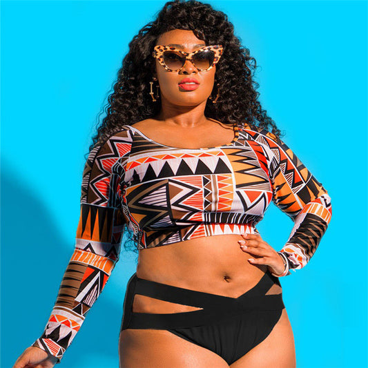 Size Fat Lady Long Sleeve AliExpress Bikini Ladies Split