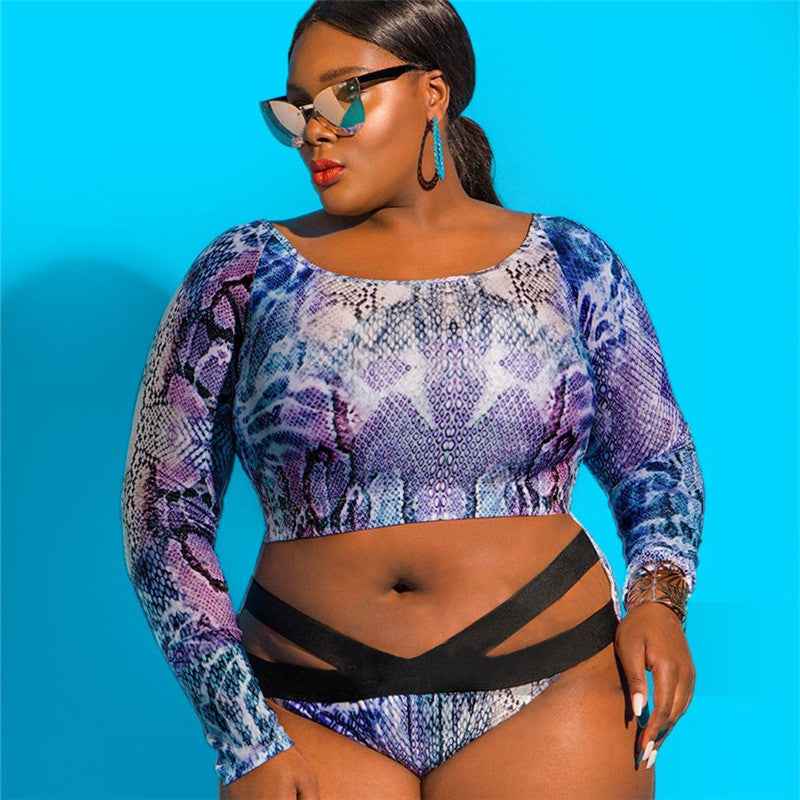 Size Fat Lady Long Sleeve AliExpress Bikini Ladies Split