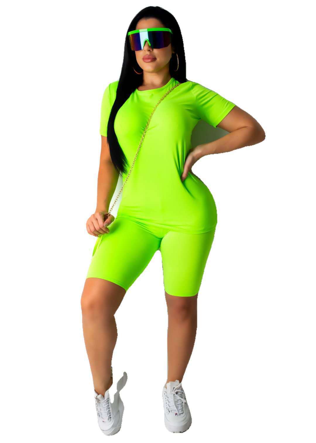 Aliexpress Ebay Amazon New Solid Color Fashion Casual Sports Two-Piece Set Directly From The Factory