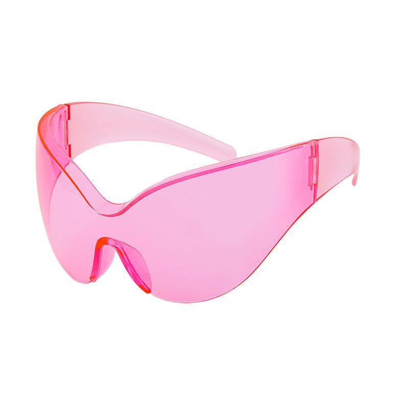 Fashion One-piece Large Frame Sports Sunglasses