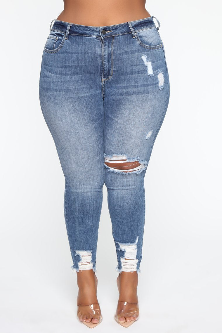 Stretch Ripped Women Plus Size Jeans Plus Size Jeans