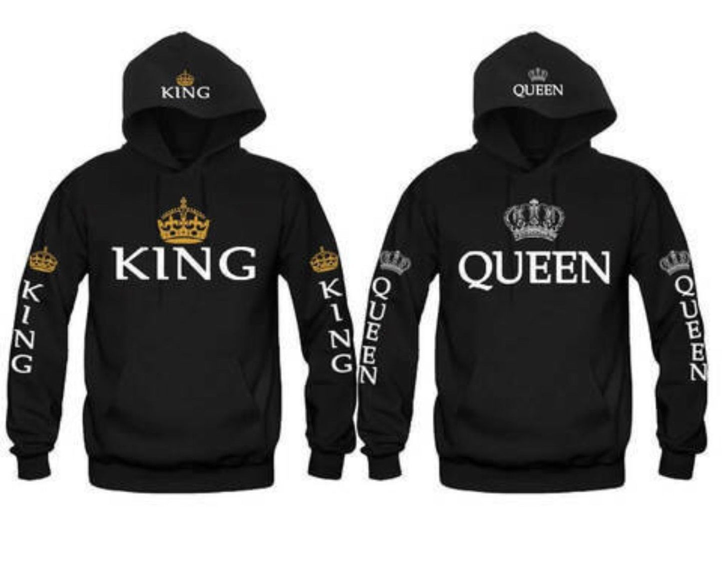 Blue King & Queen Hoodies