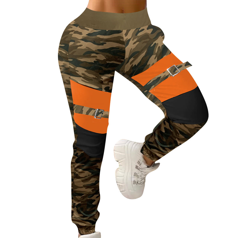 Fashionable camouflage printed casual pants