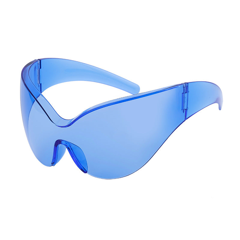 Fashion One-piece Large Frame Sports Sunglasses