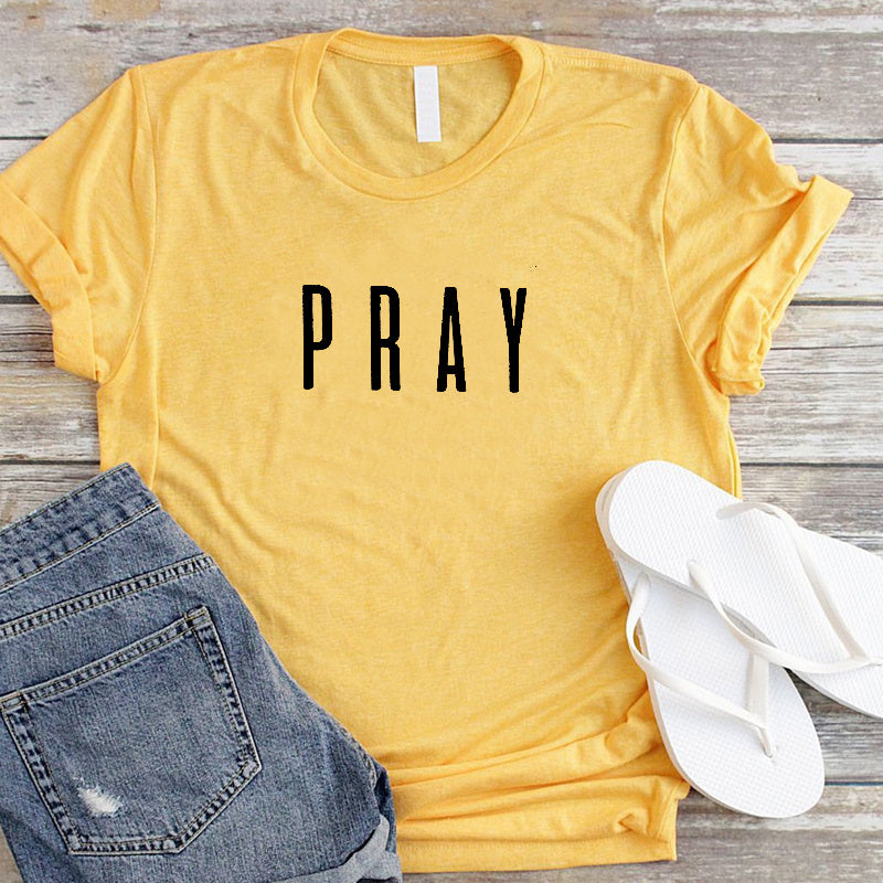 Pray Christian T Shirts Fashion Clothes Women's Tshirt tops