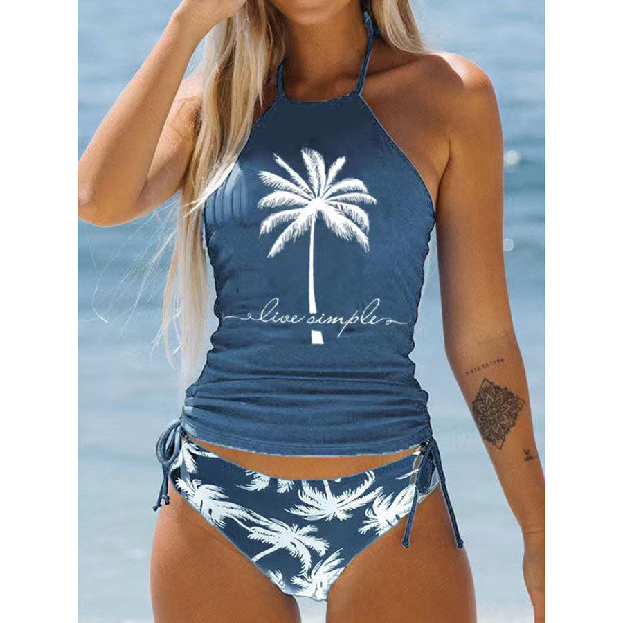 Women's Coconut Printed Lace Up Swimsuit Sling