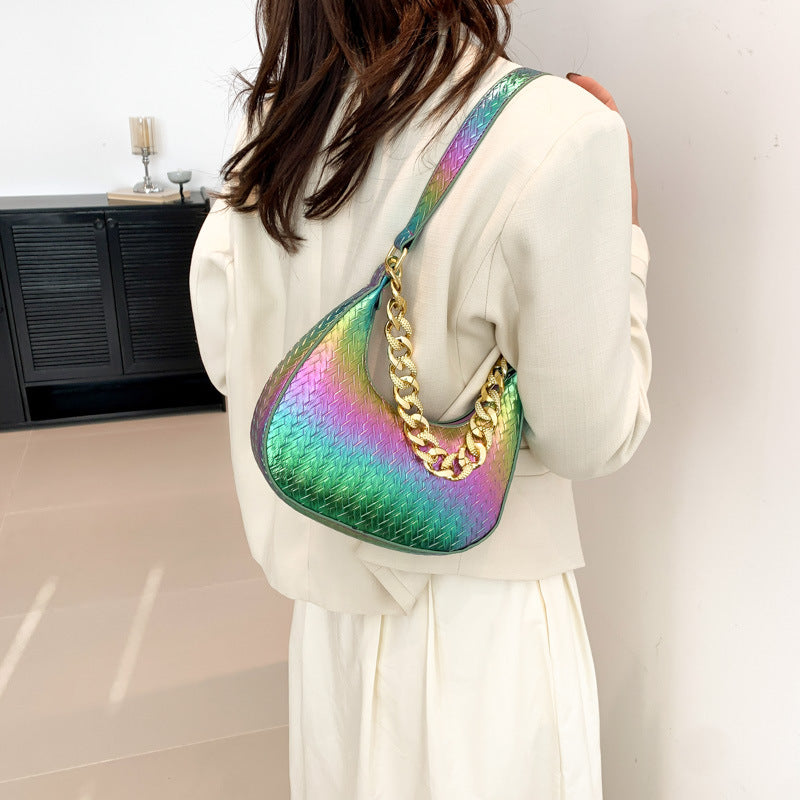 Women's Fashion Colorful Shiny Shoulder Bag