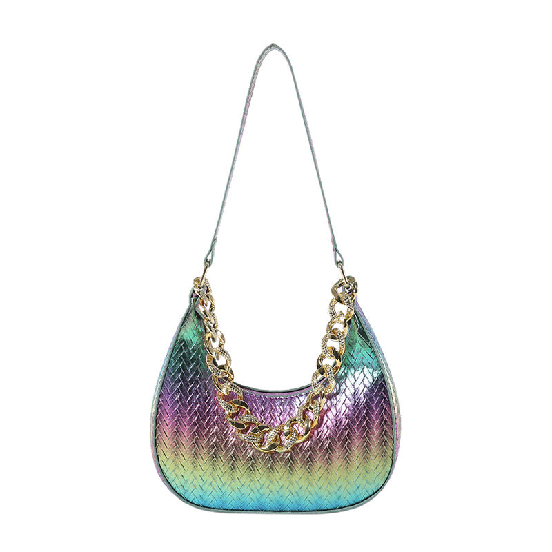 Women's Fashion Colorful Shiny Shoulder Bag