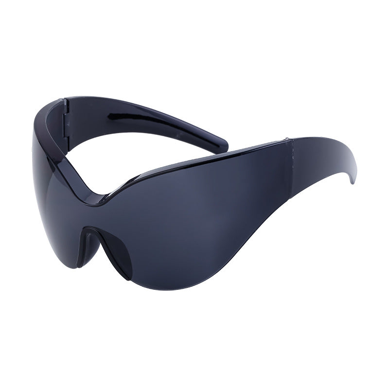 Fashion One-piece Large Frame Sports Sunglasses