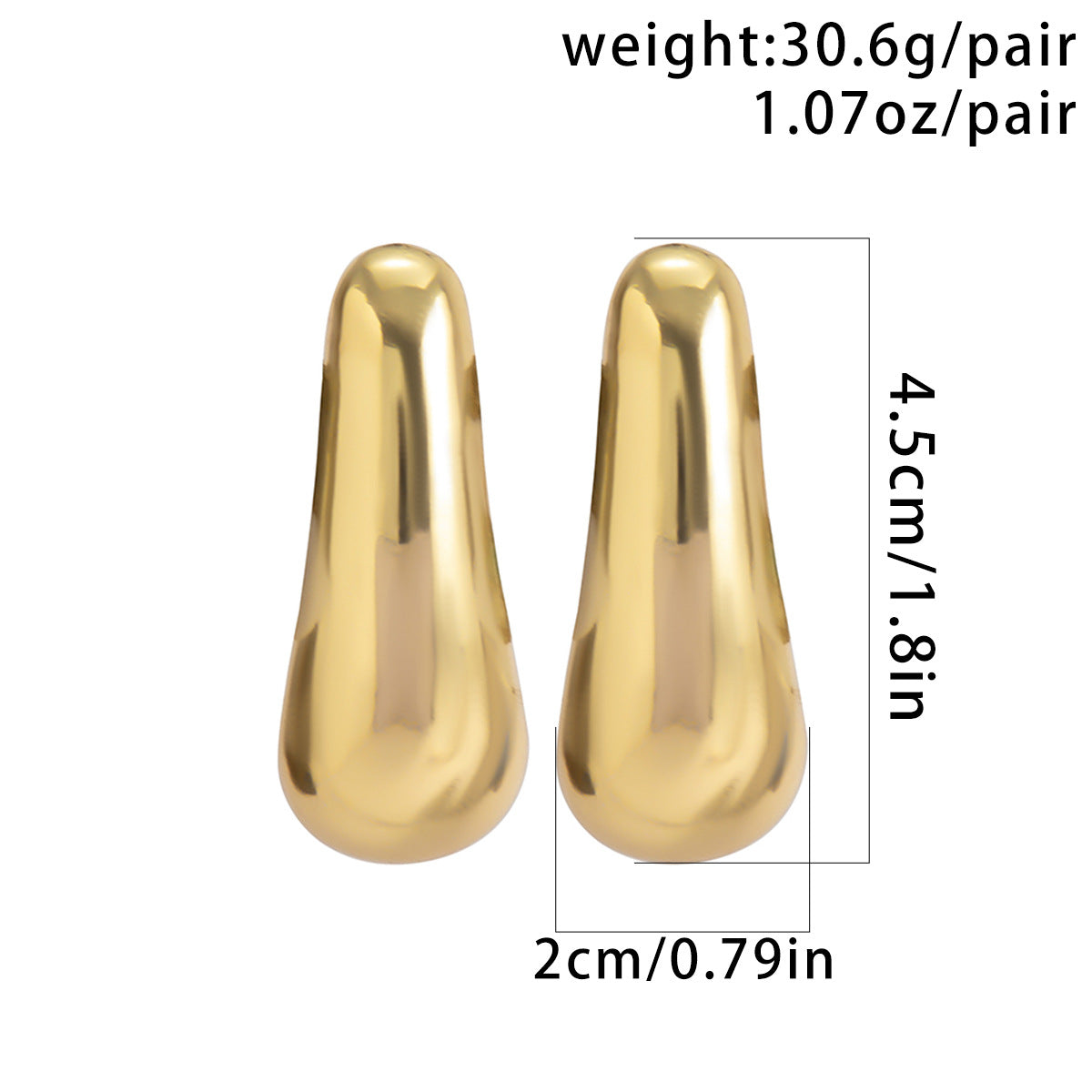 Exaggerated Large Water Drop Earrings